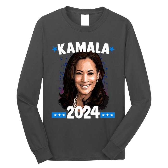 Kamala 2024 President Election Vote Blue Biden Long Sleeve Shirt