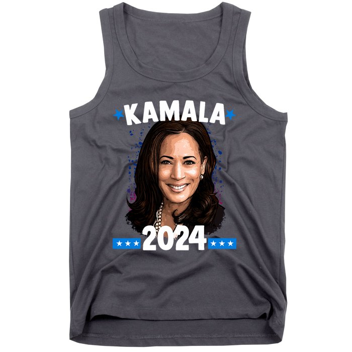 Kamala 2024 President Election Vote Blue Biden Tank Top