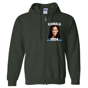 Kamala 2024 President Election Vote Blue Biden Full Zip Hoodie