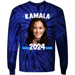 Kamala 2024 President Election Vote Blue Biden Tie-Dye Long Sleeve Shirt