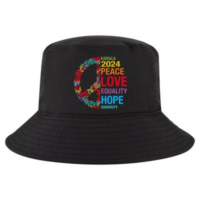 Kamala 2024 Peace Love Equality Hope Diversity Cool Comfort Performance Bucket Hat