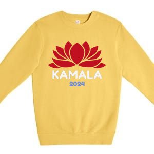 Kamala 2024 Presidential Election Sanskrit Lotus Design Premium Crewneck Sweatshirt