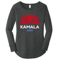 Kamala 2024 Presidential Election Sanskrit Lotus Design Women's Perfect Tri Tunic Long Sleeve Shirt