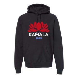 Kamala 2024 Presidential Election Sanskrit Lotus Design Premium Hoodie