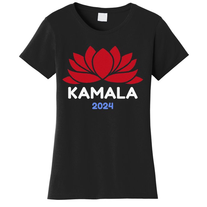 Kamala 2024 Presidential Election Sanskrit Lotus Design Women's T-Shirt