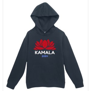 Kamala 2024 Presidential Election Sanskrit Lotus Design Urban Pullover Hoodie