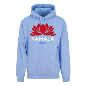 Kamala 2024 Presidential Election Sanskrit Lotus Design Unisex Surf Hoodie