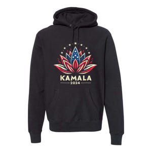 Kamalaharris 2024 Presidential Campaign American Lotus Premium Hoodie