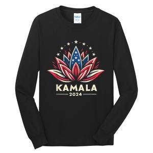 Kamalaharris 2024 Presidential Campaign American Lotus Tall Long Sleeve T-Shirt