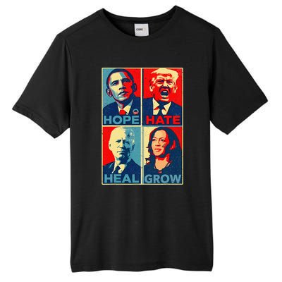 Kamalaharris 2024 President Campaign Hope Hate Heal Grow Tall Fusion ChromaSoft Performance T-Shirt