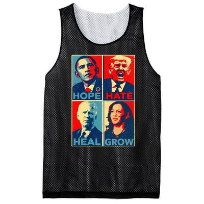 Kamalaharris 2024 President Campaign Hope Hate Heal Grow Mesh Reversible Basketball Jersey Tank