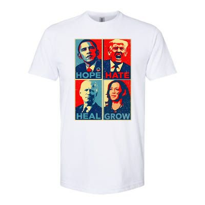 Kamalaharris 2024 President Campaign Hope Hate Heal Grow Softstyle CVC T-Shirt