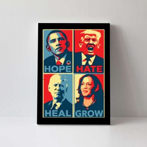 Kamalaharris 2024 President Campaign Hope Hate Heal Grow Canvas