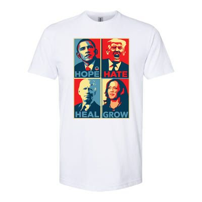 Kamalaharris 2024 President Campaign Hope Hate Heal Grow Softstyle® CVC T-Shirt