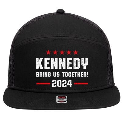 Kennedy 2024 Presidential Election Kennedy For President 7 Panel Mesh Trucker Snapback Hat