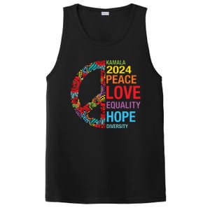 Kamala 2024 Peace Love Equality Hope Diversity PosiCharge Competitor Tank