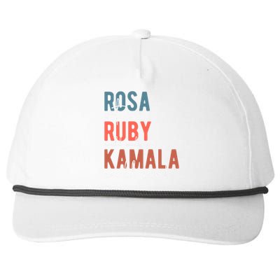 Kamala 2024 Rosa Sat Snapback Five-Panel Rope Hat