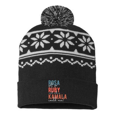 Kamala 2024 Rosa Sat USA-Made Snowflake Beanie