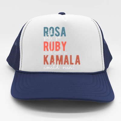 Kamala 2024 Rosa Sat Trucker Hat