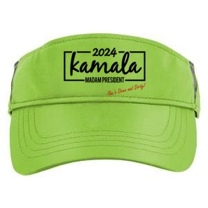 Kamala 2024 She Is Down And Dirty Adult Drive Performance Visor