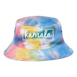 Kamala 2024 She Is Down And Dirty Tie Dye Newport Bucket Hat