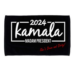 Kamala 2024 She Is Down And Dirty Microfiber Hand Towel