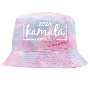 Kamala 2024 She Is Down And Dirty Tie-Dyed Bucket Hat