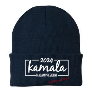 Kamala 2024 She Is Down And Dirty Knit Cap Winter Beanie