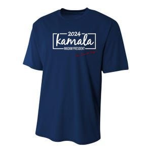 Kamala 2024 She Is Down And Dirty Youth Performance Sprint T-Shirt