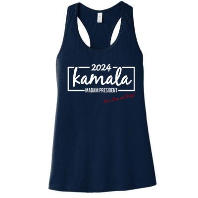 Kamala 2024 She Is Down And Dirty Women's Racerback Tank