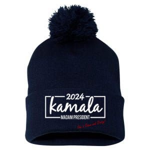 Kamala 2024 She Is Down And Dirty Pom Pom 12in Knit Beanie