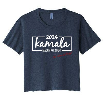 Kamala 2024 She Is Down And Dirty Women's Crop Top Tee