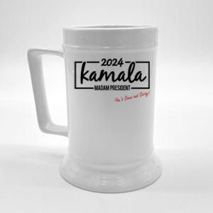 Kamala 2024 She Is Down And Dirty Beer Stein