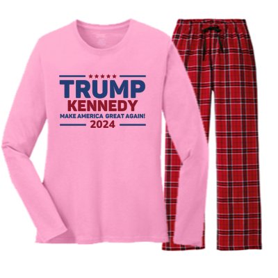 Kennedy 2024 Trump Classic Women's Long Sleeve Flannel Pajama Set 