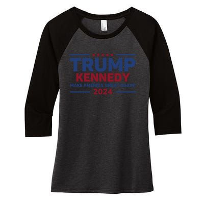 Kennedy 2024 Trump Classic Women's Tri-Blend 3/4-Sleeve Raglan Shirt