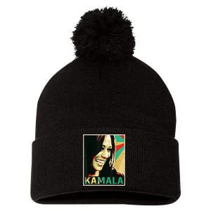 Kamala 2024 Us Presidential Election Kamala Harris 2024 Kamala For President Pom Pom 12in Knit Beanie