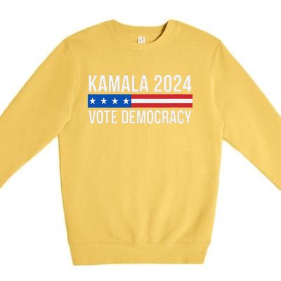 Kamala 2024 Vote Democracy Gift Premium Crewneck Sweatshirt