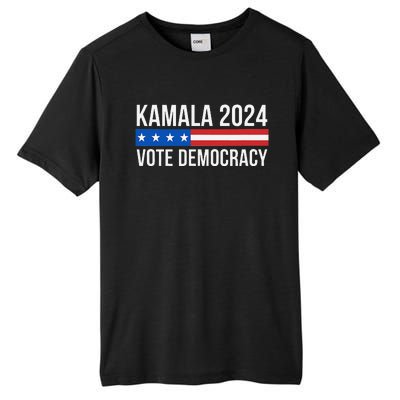 Kamala 2024 Vote Democracy Gift Tall Fusion ChromaSoft Performance T-Shirt