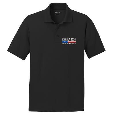 Kamala 2024 Vote Democracy Gift PosiCharge RacerMesh Polo