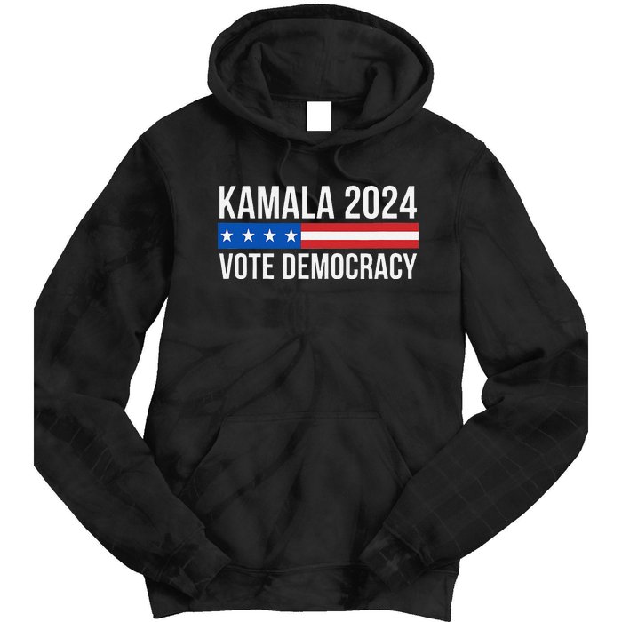 Kamala 2024 Vote Democracy Gift Tie Dye Hoodie