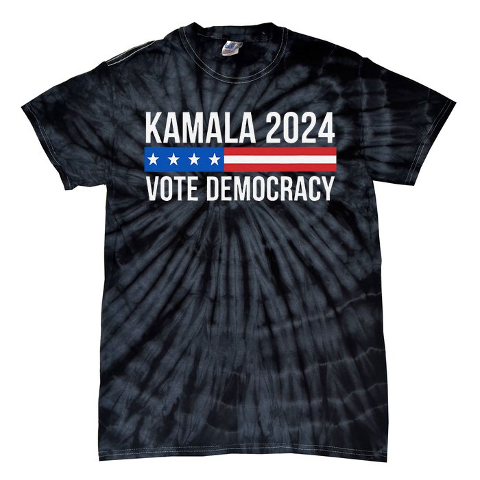 Kamala 2024 Vote Democracy Gift Tie-Dye T-Shirt