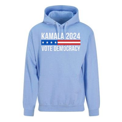 Kamala 2024 Vote Democracy Gift Unisex Surf Hoodie