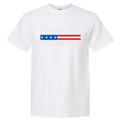 Kamala 2024 Vote Democracy Gift Garment-Dyed Heavyweight T-Shirt