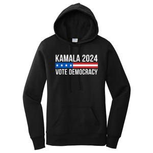 Kamala 2024 Vote Democracy Women's Pullover Hoodie