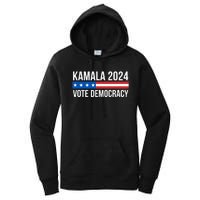 Kamala 2024 Vote Democracy Women's Pullover Hoodie