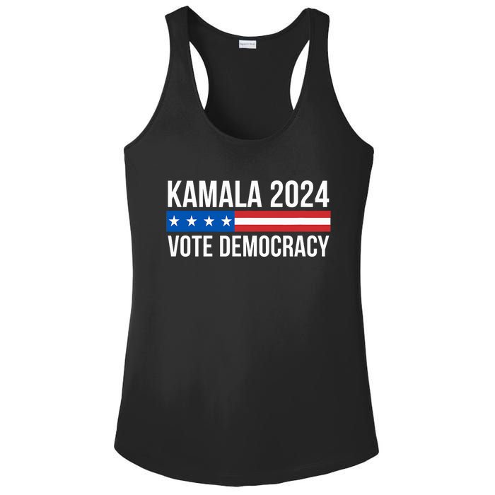 Kamala 2024 Vote Democracy Ladies PosiCharge Competitor Racerback Tank