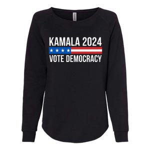 Kamala 2024 Vote Democracy Womens California Wash Sweatshirt