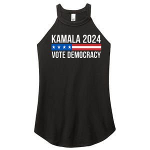 Kamala 2024 Vote Democracy Women's Perfect Tri Rocker Tank