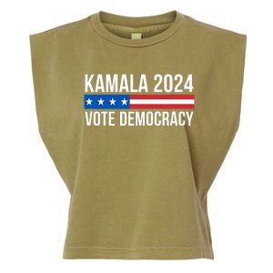 Kamala 2024 Vote Democracy Garment-Dyed Women's Muscle Tee