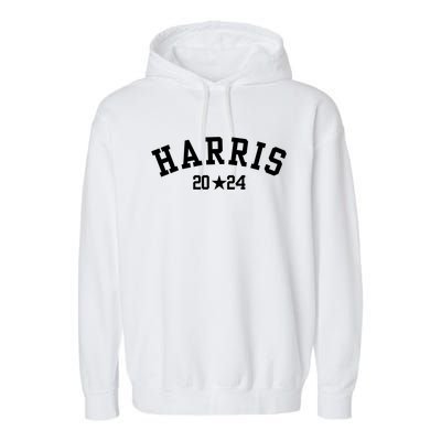 Kamala 2024 Vintage Curved Baseball Font Kamala Harris 2024 Garment-Dyed Fleece Hoodie